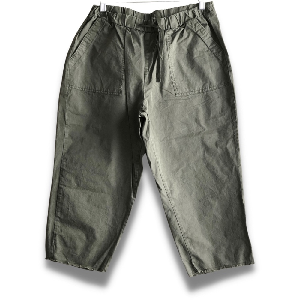 Women’s, Pants, Cato, Medium, Olive green, Capris